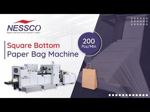 Square Bottom Paper Bag Machine - 200 Bags/Min