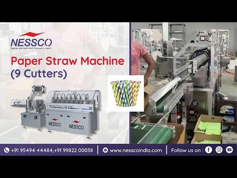 Paper Straw Machine - 9 Cutters | Nessco India 